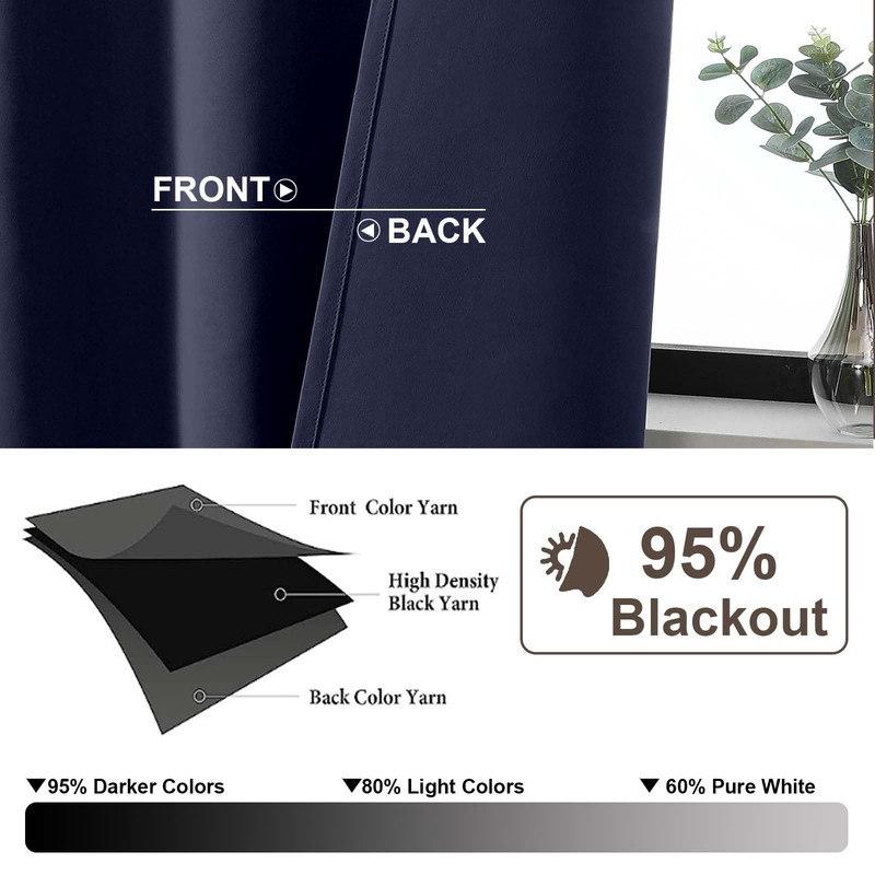 Gwine 24 Inch Long Tier Curtains for Small Window, Short