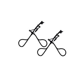 WOIWO 2PCS Female Black Stainless Steel Eyelash Curler Hair Curler Eyelash Curler PP Silicone Cushion Cosmetic Tool Eyelash Curler