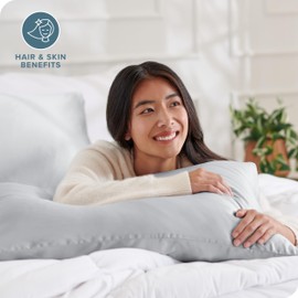 Bare Home 100% Mulberry Silk Pillowcase for Hair and Skin - Ultra Premium 6A Grade 19 Momme Silk Pillow Case - Hidden Zipper - Breathable Cooling Pillow Cover (Standard, Silver)