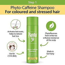 Plantur 39 Plantur 39 Caffeine Shampoo and Conditioner Set Prevents and Reduces Hair Loss | For Coloured Stressed Hair | Unique Galenic Formula Supports Hair Growth | Set of 250ml Shampoo and 150ml Conditioner