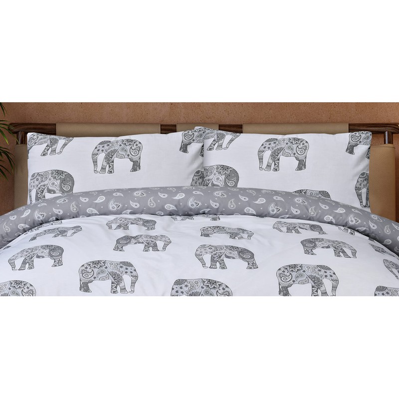 Sleepdown Reversible Bedding Set, Soft, Easy-Care Duvet Cover with Matching