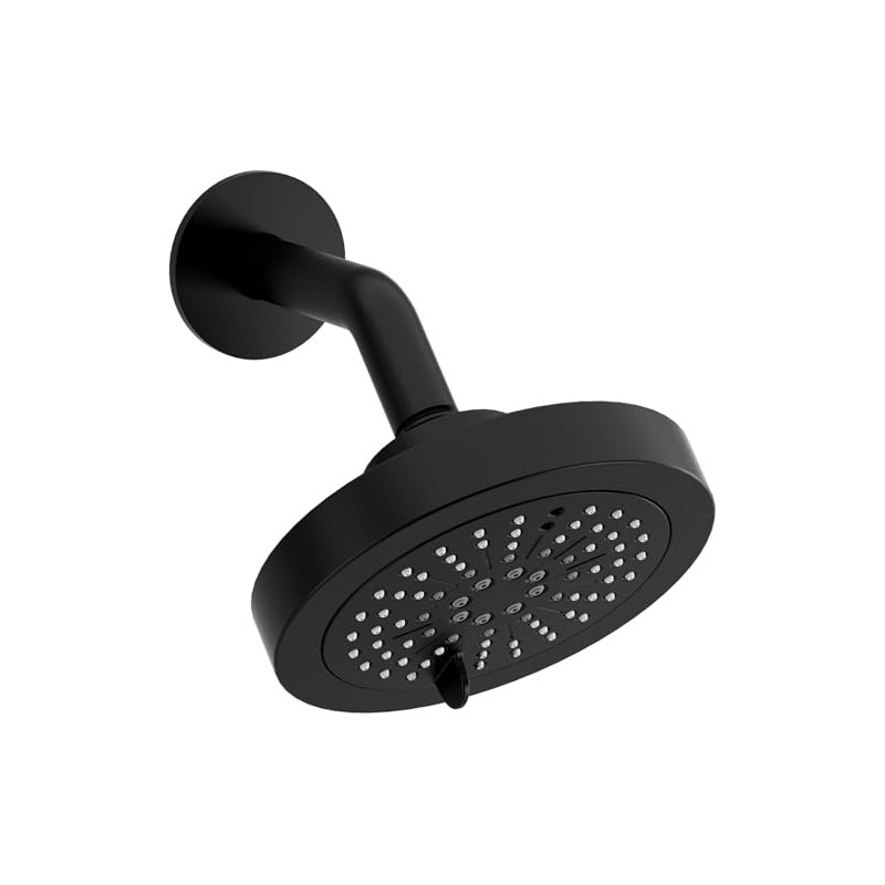 6" 2-Function Showerhead With ArmBLACK