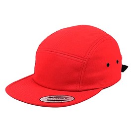 Flex-Fit YUPOONG YP CLASSIC JOCKEY CAP Jet Cap, Men's, Women's, Hat, 5 Panels, Camping Cap, red