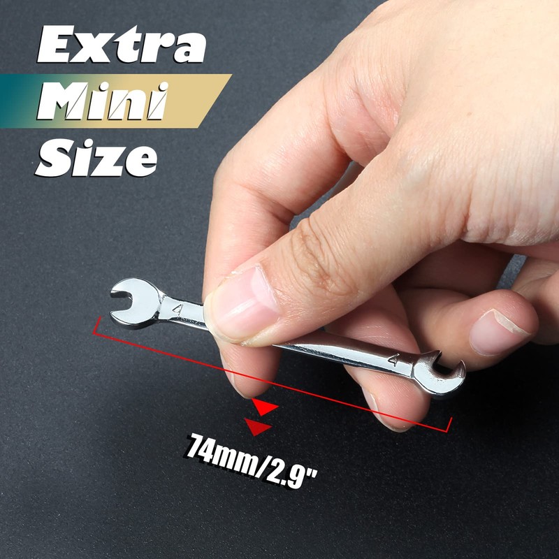 GOLD DEER 20 Pcs Mini Double Open End Wrench Set
