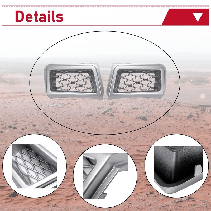 HECASA Bumper Caliper Air Duct Set Compatible with 2003-2007 Chevy