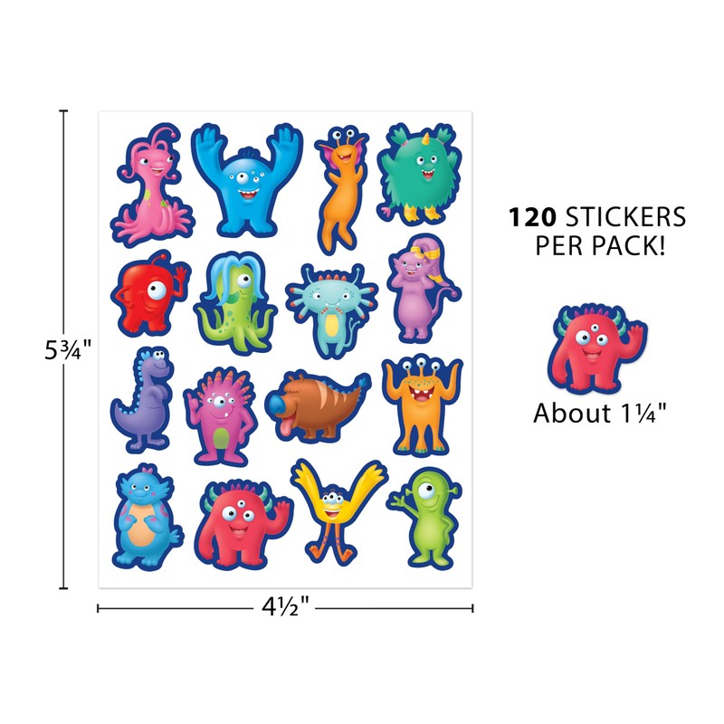 Teacher Created Resources Monsters Stickers (TCR7087)