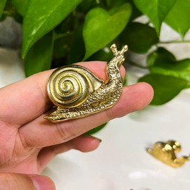 YOUYOUULU 3Pcs Gold Snail Drawer Knob - Vintage Snail Dresser Handles, Animal Knobs, Kids Handles, Furniture Decoration DIY Knobs