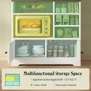 Bakers Rack with Storage and Power Outlet, 31.5 inch Farmhouse
