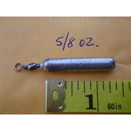 HOME MADE 15 BOTTOM BOUNCER PENCIL SINKER 3/8, 1/2, 5/8 OZ W/#7 BLACK BARREL SWIVEL 5 EA.