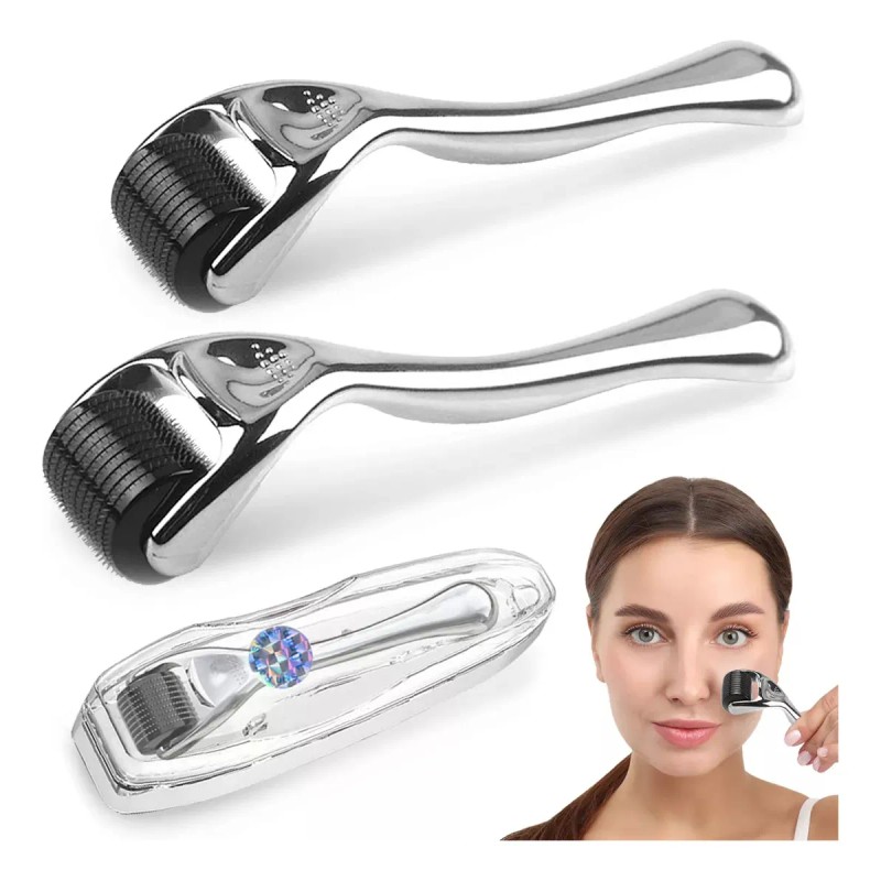 4 Dermaroller Facial Barba Titanio Skincare Rodillo Facial