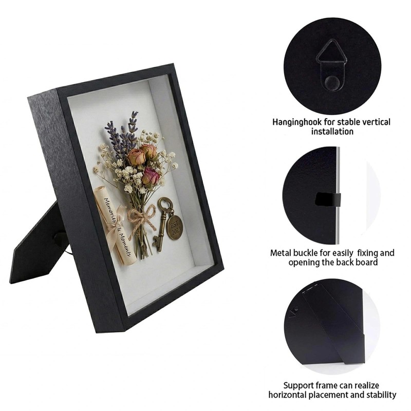 Intckwan A4 Shadow Box Frame, 3 cm Deep Keepsake Display