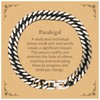 Paralegal Engraved Cuban Link Chain Bracelet - Inspiration for Graduation,