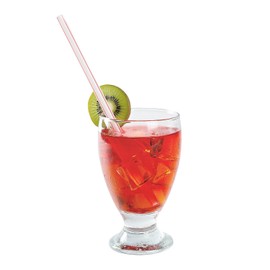 AmerCare 7.75 Inch Giant White with Red Stripes Paper Wrapped Straws, Case of 7200