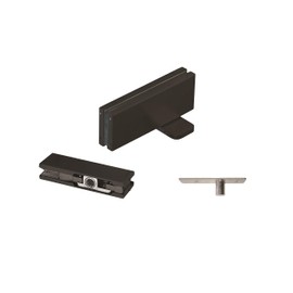 NHN Hydraulic Self Closing Pivot Door Closer (Non Hold Open) for Glass Door + Top Patch + Top Pivot, No Floor Digging Matte Black