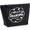 Hippowarehouse Hello Grandma See You In March printed make up cosmetic wash bag 18x19x9cm
