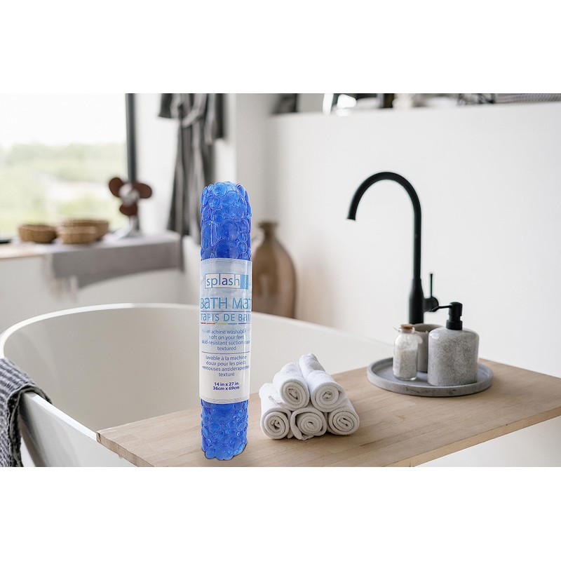 Splash Home Pop Bathtub Mat Non-Slip, Shower Mat Machine Washable