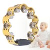 Tambourine Double Row Floral Design Percussion Jingles Hand Instrument for