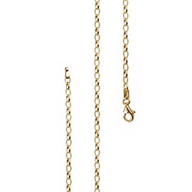 Lijoh LJ1032 Women's 24 Carat Gold-Plated Anchor Chain 925 Sterling Silver (2.7 mm) Gold Women's Necklace Lengths: 42 cm to 70 cm, Gold