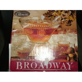 Everyday Gibson Punch Bowl Service for 12 Broadway Pattern