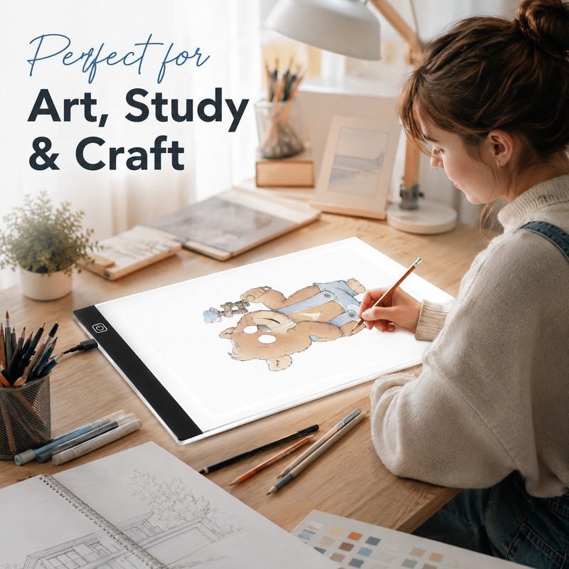 Portable LED Tracing Light Pad for Drawing – USB-Powered Copy