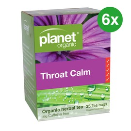 PLANET ORGANIC Throat Calm Herbal Tea - 25 Bags, 1 Pack