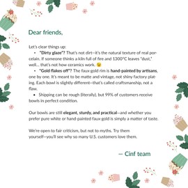 Cinf Ceramic 12 oz Set of 4 Lion Head Porcelain Soup Bowls White Faux Gold Gifts Microwave Safe Soup and Fruit Home Kitchen(Small,Onion Soup/Desserts)