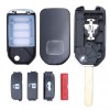 KEYECU Upgraded Uncut Flip Remote Key Shell Case 4Button for