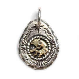 Goodvibrations Kokopelli Pendant, 925 Silver, Good Vibration, Men's, Women's, Native American, Small, Sterling Silver, No Gemstone