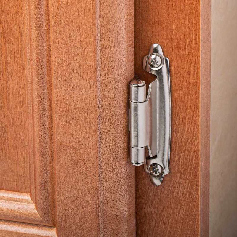 DecoBasics 3/8" Inset Cabinet Hinges Brushed Nickel (25 Pair -50