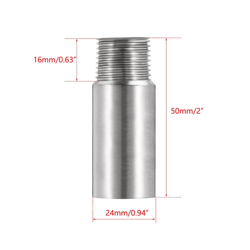 OFOWIN Shower Head Extension Arm Stainless Steel, 1/2 PT Male