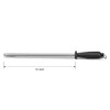 Premium Diamond Finished Black Carbon Steel Knife Sharpening Rod, 12