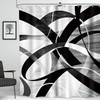 LGhtyro Black Grey Abstract Shower Curtain Bathroom Set 71Wx78H Inches