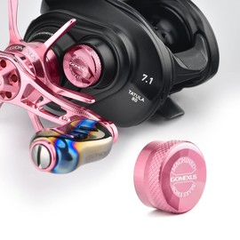 Gomexus WT1 Stees Mechanical Brake Knob for Daiwa Bait Reel Zero Adjuster Custom Parts Knurling (Pink)