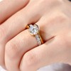JEULIA 2.5 Carat Asymmetric Rings Women Round Cut Diamond Ring