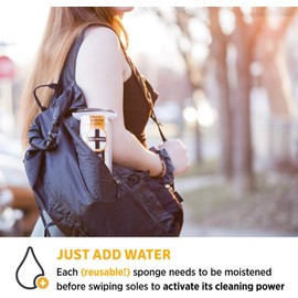 SneakERASERS Sole and Sneaker Cleaner - Premium Shoe Cleaning Kit with Dual-Sided Sponges - Effective Shoe Cleaner for White Sneakers, Tennis Shoes - Easy, Gentle Rub Design, 10 Pack