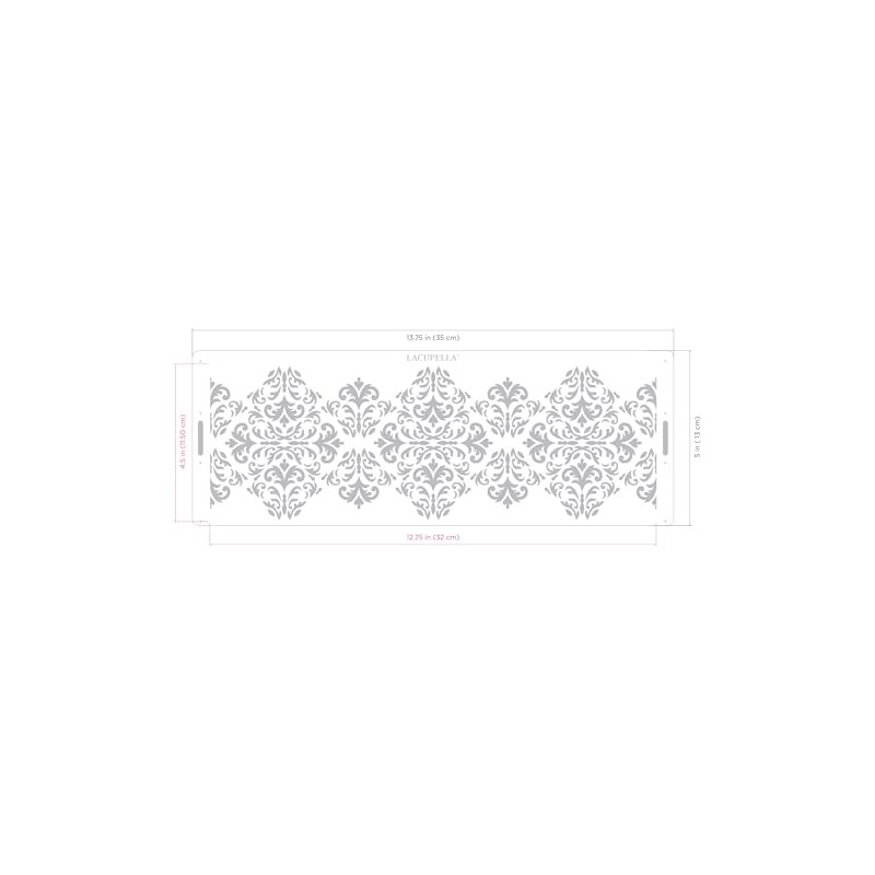 Lacupella - Plantilla de pastel de borde largo, 10 x