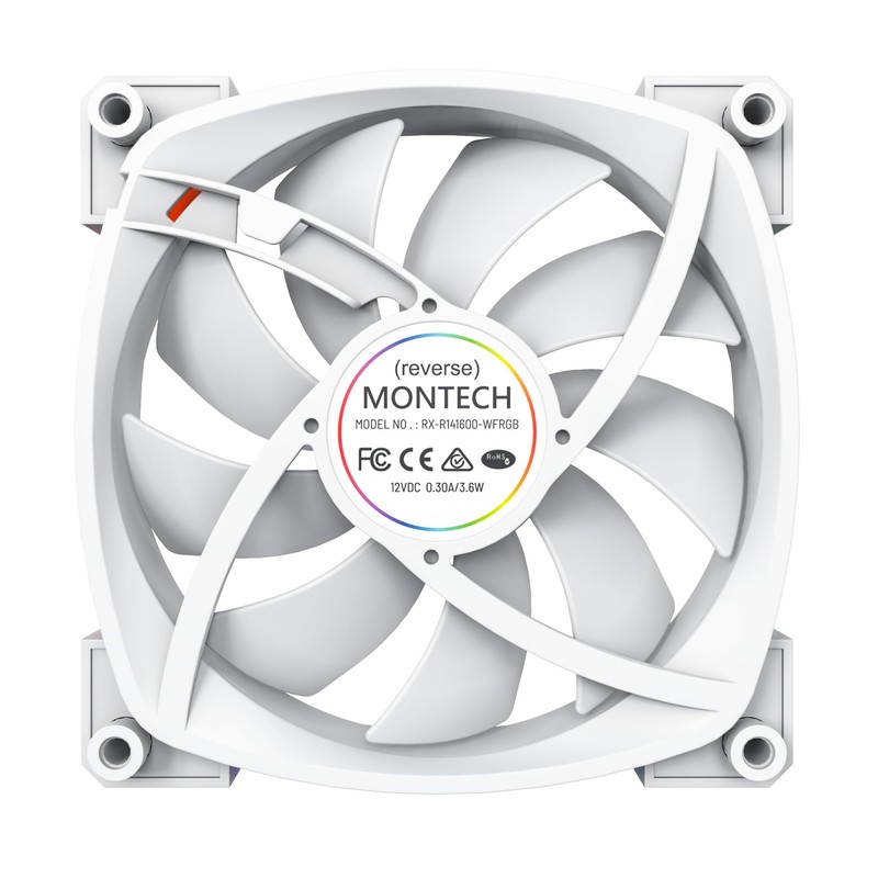 Montech RX 140 ARGB Reversed Fan 1600PWM, High-End Durability, Silent