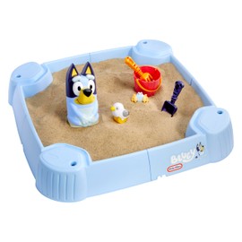 Little Tikes Bluey Beach Day Sand Box with 6 Accessories, Bluey Active Play, for Boys and Girls Ages 1-6 Years
