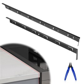 2 PCS Stove counter gap cover, Stove Counter Side Gap Guards, Oven Gap Filler aluminum alloy Heat Resistant and Easy to Clean 23.6'' (ABLACK 0.07''-0.35'')