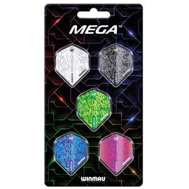 Winmau Dart Flights Mega Standard (Pack of 5 Sets of 3 Fights)