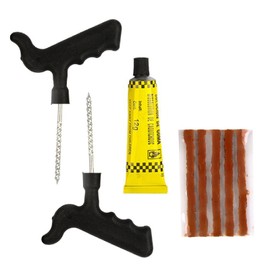 Luminuti 1 Pack 8 Pieces Tire Repair Kit with Drill Bit T Handle Tire Repair Tools, Fits for Car,Motorcycle, ATV,SUV, Vans
