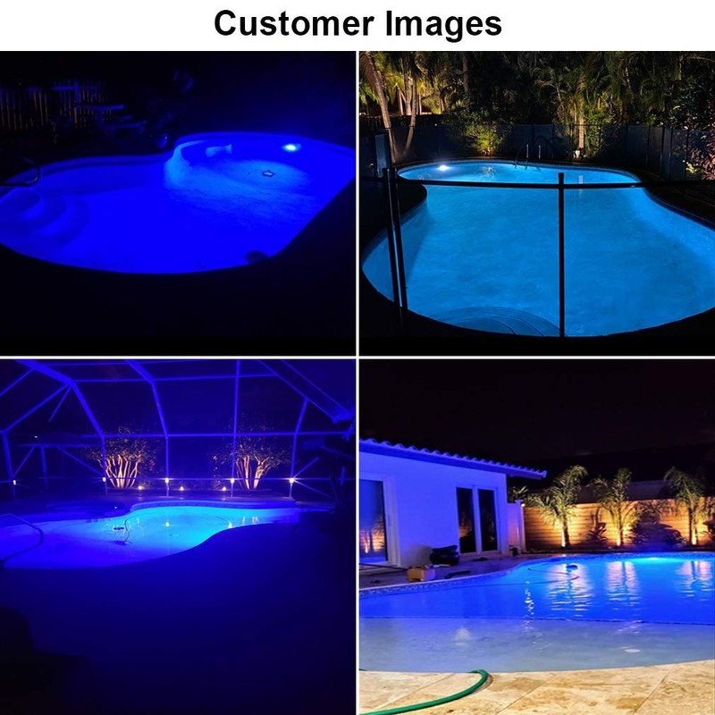 XIUBE 12V 36W LED Pool Bulb Ocean Blue Light, 4200lm