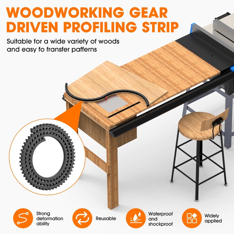 Mdkave Flexible Router Edge Guide,Professional Router Templates for Woodworking Accessories,Flexible