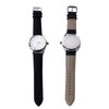 Men Quartz Watch Double Calendar Accurate Time PU Leather Strap