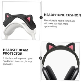 OSALADI 3pcs Headphone Plug Beam Sleeve Ear Buds Wireless Headphone Protector Headband Wireless Headphone Cover Headsets Head Band Wireless Headset Cover Head Beam Cushion Cover Silica Gel