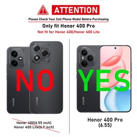 Jshru for Honor 400 Pro Case with Screen Protector,Built-in Camera Protection Cover and Ring Kickstand,Military Grade Shockproof Case for Honor 400 Pro,Red