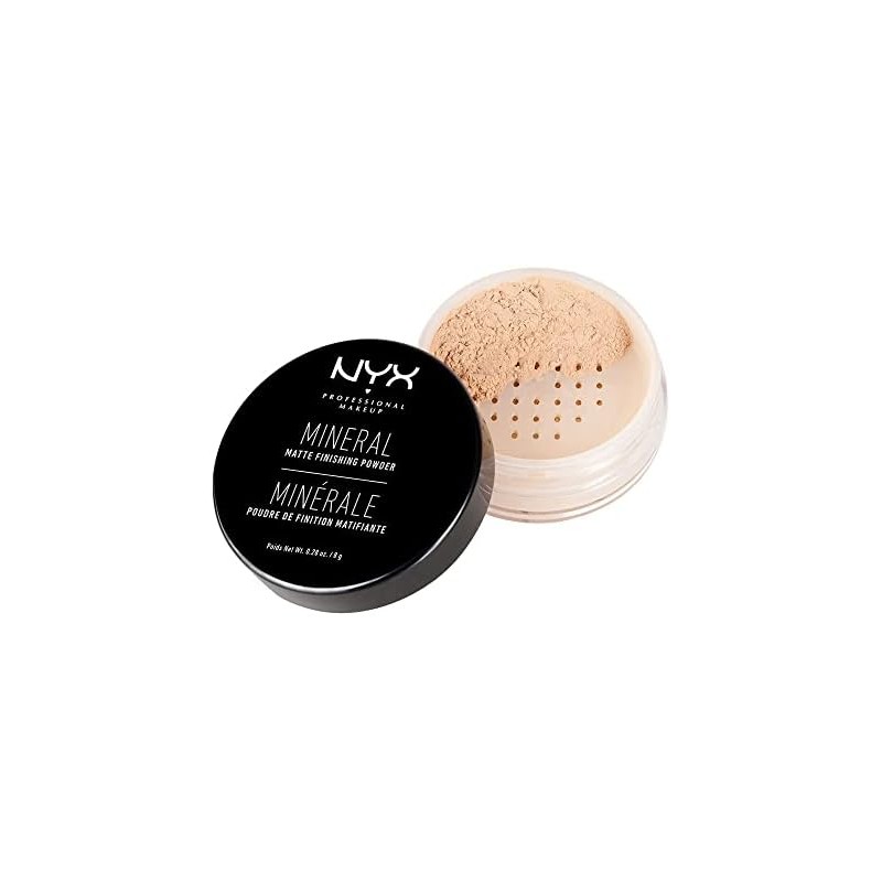 NYX Professional Makeup Mineral Finishing Powder, Light/Medium, 0.28 Ounce