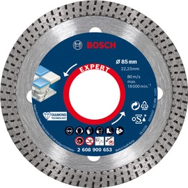 Bosch Professional 1 x Expert HardCeramic Diamond Cutting Discs (for Hard Tiles, Hard Stone, Diameter 85 mm, Small Angle Grinder Accessories)