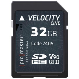 Promaster SDHC 32GB Velocity CINE V90 UHS-II U3 Memory Card (7405)