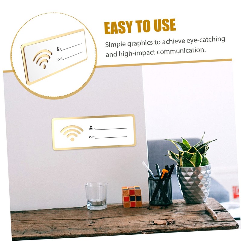 OHPHCALL 2pcs Portable WiFi Board Sign Guest Room Essentials WiFi